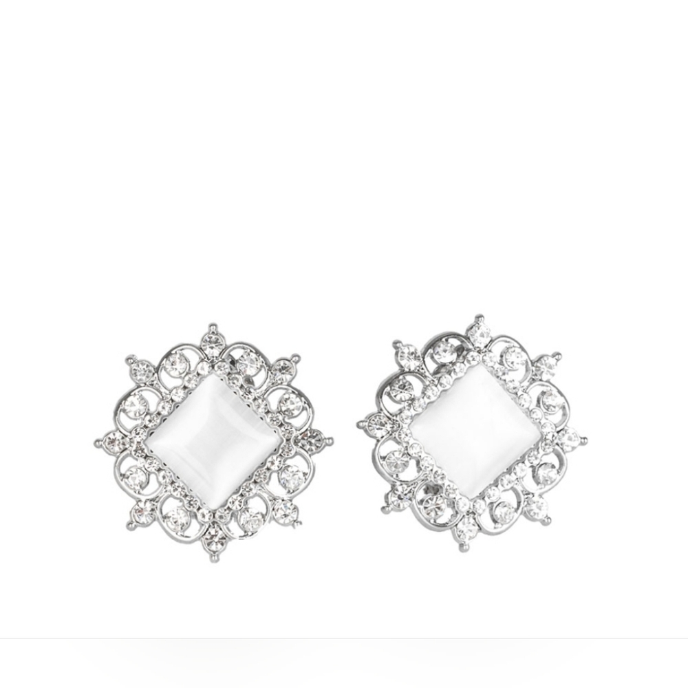 Clip-on Earring || Get Rich Quick || White